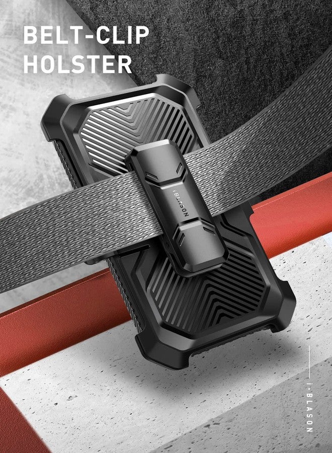 آي-بلاسون جراب i-Blason Armorbox مصمم خصيصًا لهاتف Samsung Galaxy S23 Ultra، مزود بمسند وحزام تثبيت، [إطاران أماميان] جراب متين يغطي كامل الجسم مع واقي شاشة مدمج [يدعم بصمة الإصبع] (أحمر) - Image 5